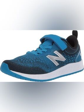 New Balance Kids Blue and Black Hook-and-Loop Sneakers
